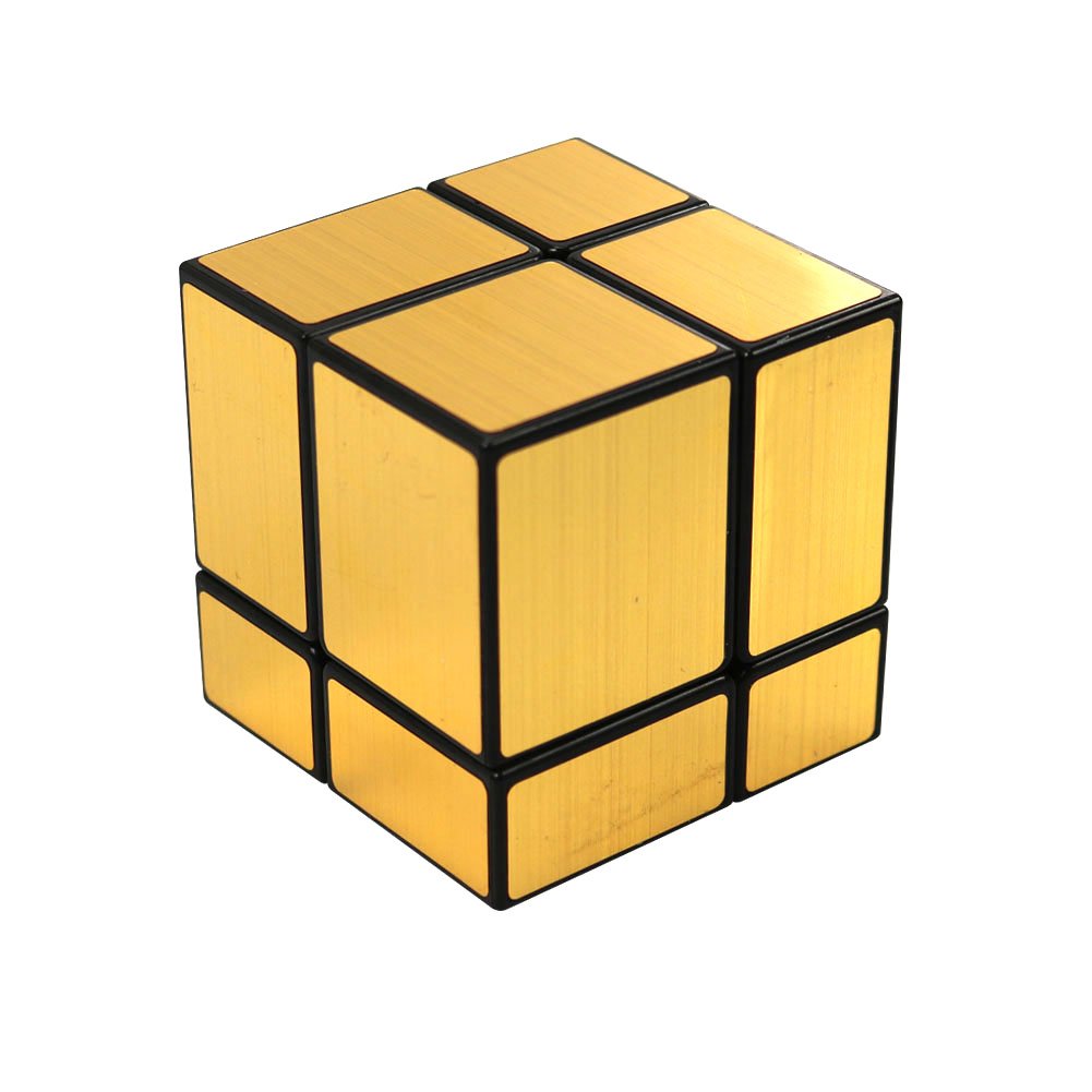 FCBB 2x2X2 Mirror Golden Speed Cube Puzzle Black