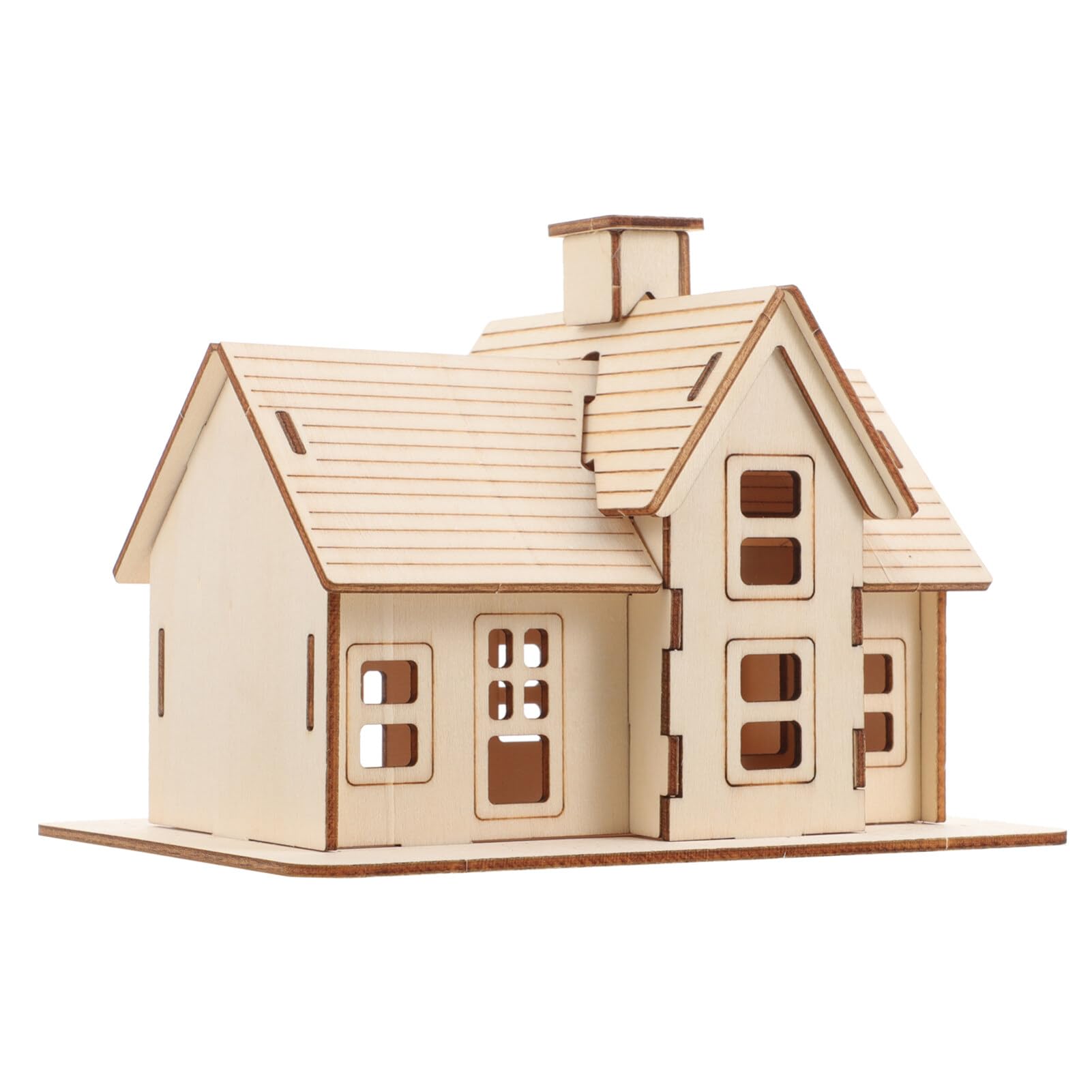 Photo 1 of 1 Set 3D Wooden Puzzle Mini DIY Model House Kit Toys for Ages 8-13 Mini Doll House Tiny House Educational Toys Jigsaw Puzzles 3D Puzzles for 8 9 10 12 14 Year Old