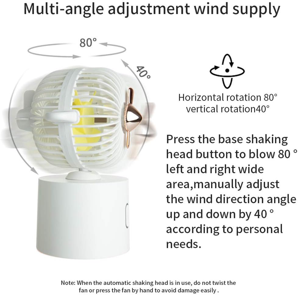 QHJ Portátil USB Carga Escritorio Agita Su Cabeza Mini Portátil ...