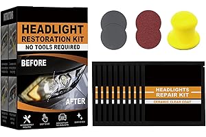Restoration Kit, Fog Lights Cleaning, 4.33x2.68x2.6 Inches Yellowing Oxidation Removal Fir Long Lasting Uv Protection, Automo