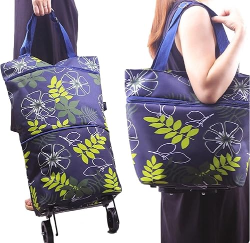 Upgrade Shopping Bag with Wheels Portable Trolley Bags Grocery