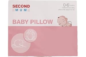 SECOND MUM Ultra Soft Newborns Sleeping Pillow with Breathable Fabric Head Support Headrest for 0-6 M Cloud Shape Moon Pattern Machine-Washable