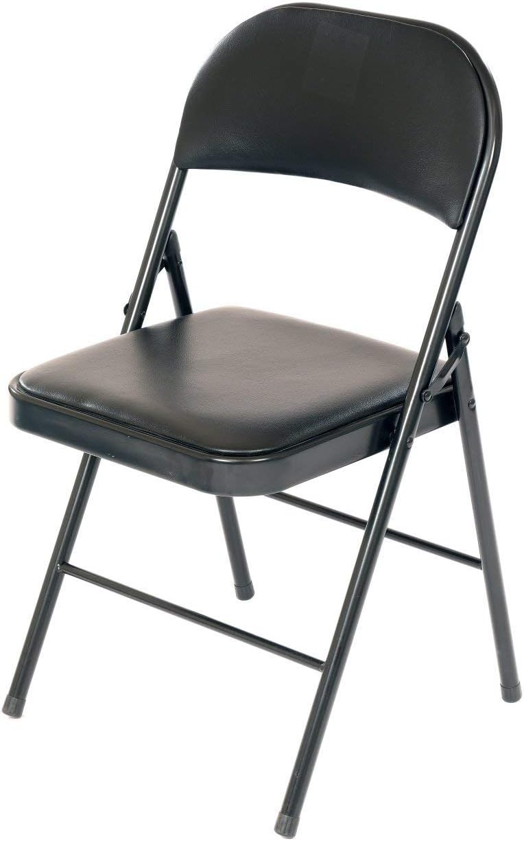 Oypla Heavy Duty Padded Folding Metal Desk Office Chair Amazon.co.uk