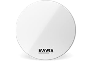 Evans MX1 White Marching Bass Drum Head, 24 Inch