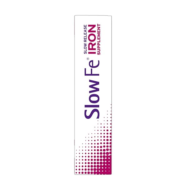 SLOW FE 45MG IRON SUPPLEMENT FOR IRON DEFICIENCY, SLOW RELEASE, HIGH POTENCY, EASY TO SWALLOW TABLETS – 60 COUNT