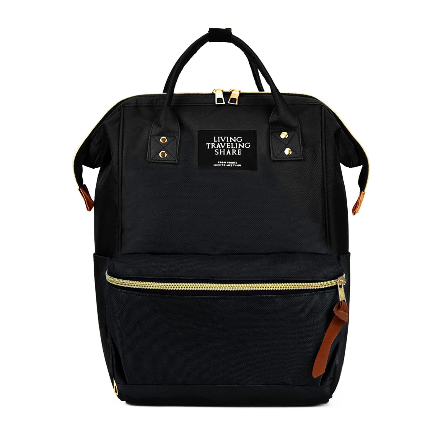 Casual Changing Backpack Bag for Mum and Baby - Organiser Backpack for on the Go - Changing Mat Nappy Bag Large Bottle Bag - Ideal for Prams and Hospital Bags, black, L