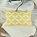 CaliTime Pack of 2 Soft Canvas Pillow Covers Cases for Couch Sofa Home Decor Modern Quatrefoil Accent Geometric 12 X 20 Inches Bright Yellow