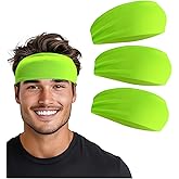 Headband for Men & Women, Sweat Wicking Sports Sweatband Headbands, Workout Running Training Yoga Basketball Hairband