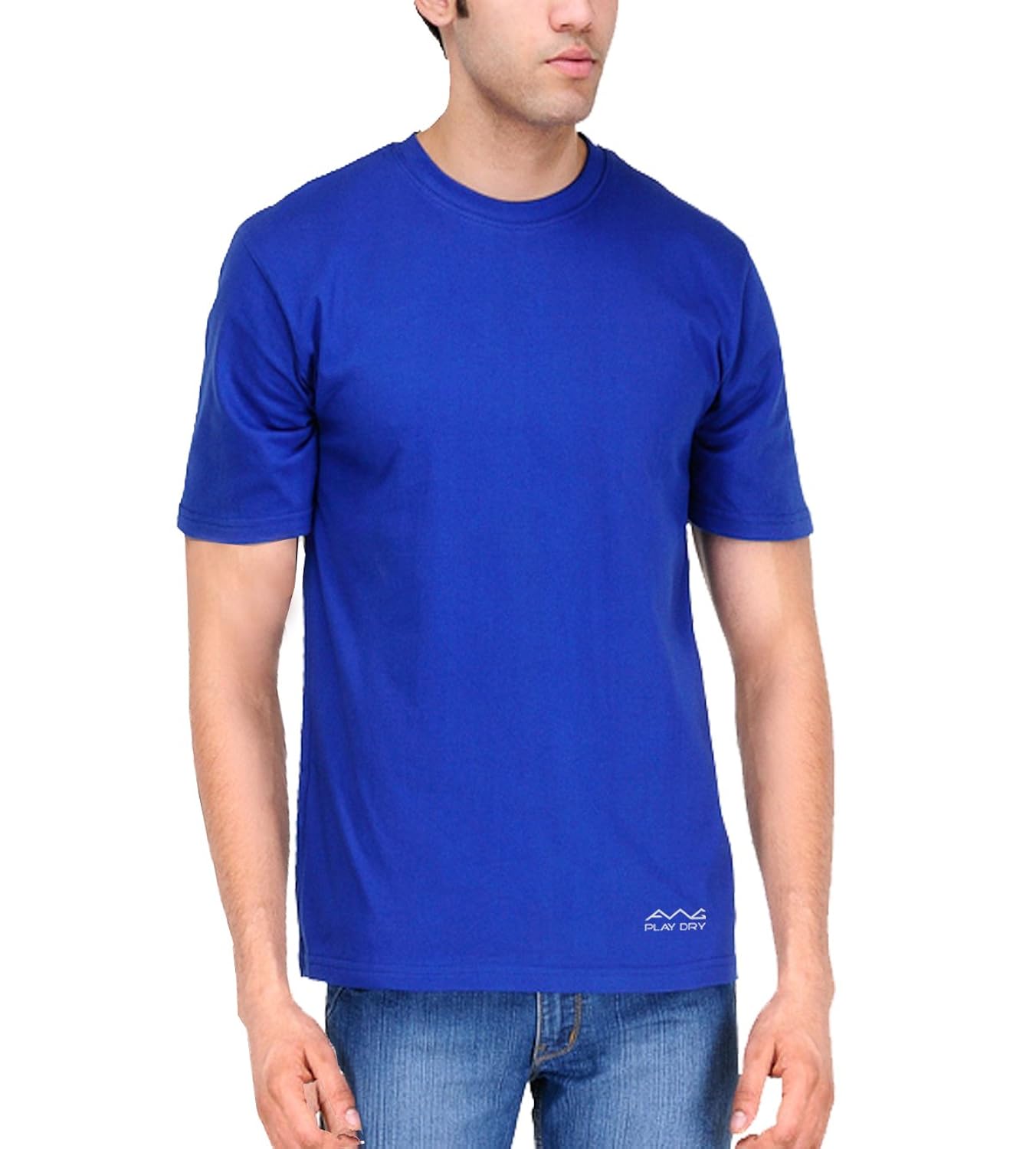 awg men's dryfit polyester round neck half sleeve t-shirts - pack of 3