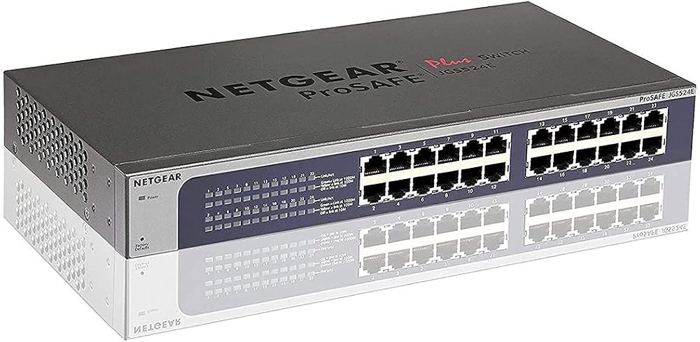 NETGEAR JGS524E 24-Port Gigabit Smart Managed Plus Network Switch Hub