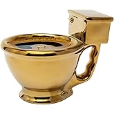 BigMouth Inc Golden Toilet Mug - Funny Coffee Cup for Men, Women - Novelty Toilet Bowl Mug - Hilarious Gag Gift - Ceramic Bat