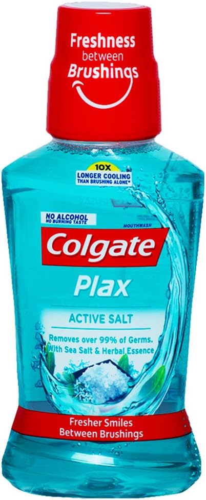 Colgate Plax Antibacterial Mouthwash, 24/7 Fresh Breath - 250ml, (Active Salt )
