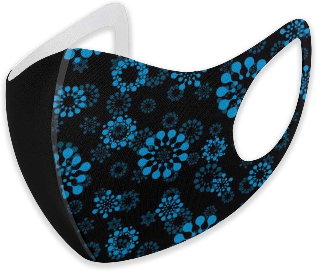 Masks Abstract Winter Snow Seamless Circles Design Face Mask for Teens Men Women Outdoor Cycling Sport in Winter