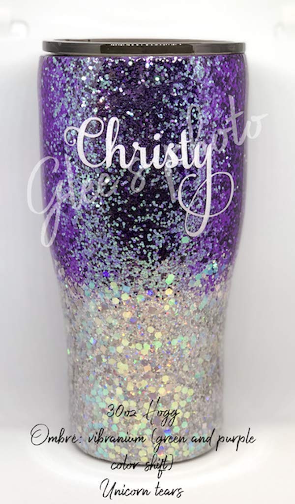 custom tumblers glitter