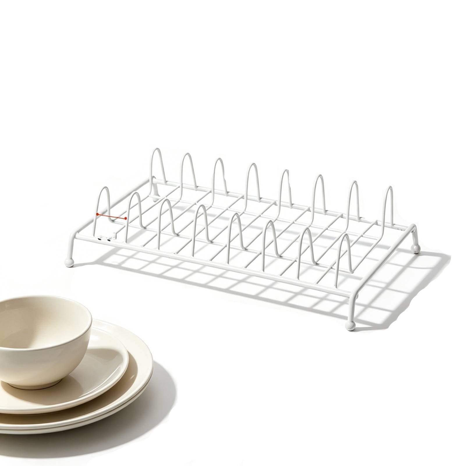 Jwthee Dish Rack, Dish Drying Rack Dish Plate Storage Organizer Kitchen Pot Lid Holder for Kitchen Counter