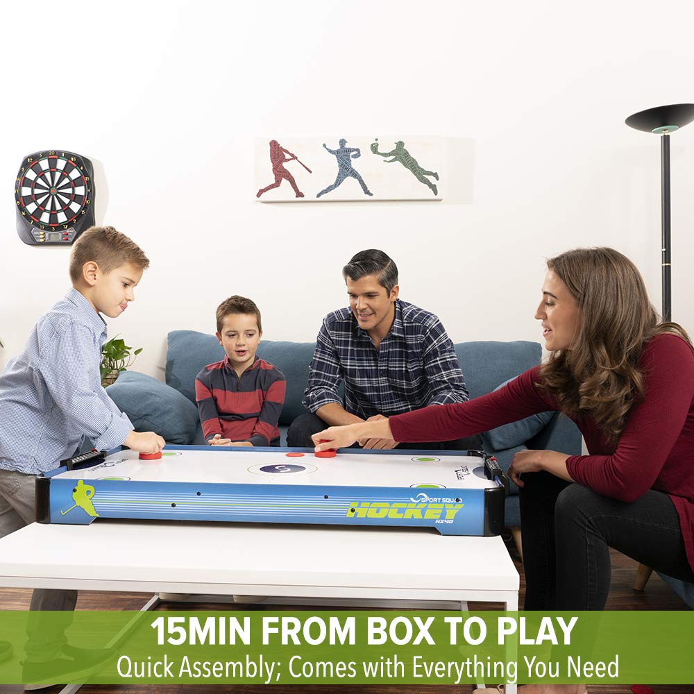 Sport Squad Hx40 40 Inch Electric Tabletop Air Hockey Table With 2