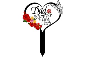 Memorial Grave Markers, Dad Grave Markers for Cemetery, Acrylic Gravesite Decorations Cemetery, Memorial Plaques for Outdoors