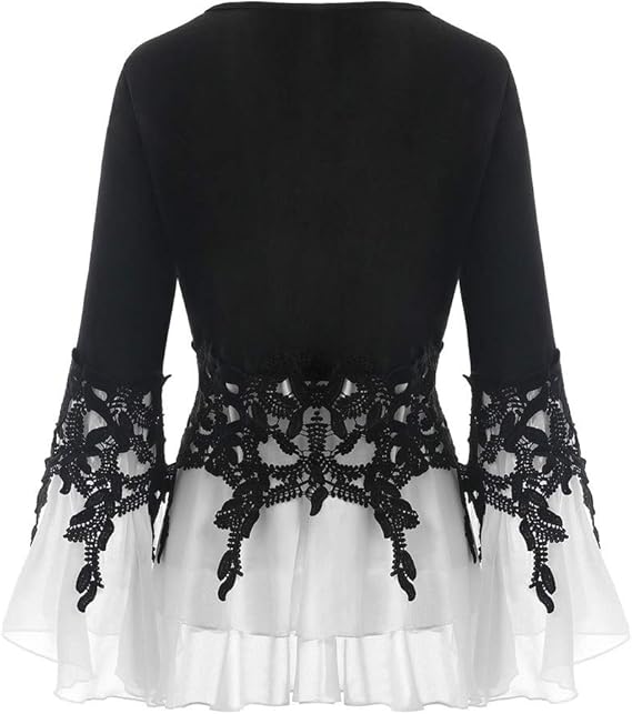 black flowy long sleeve top