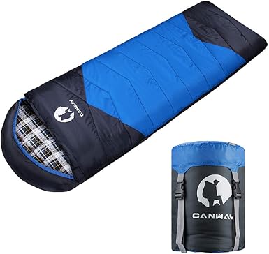 Amazon Com Canway Sleeping Bag With Compression Sack Lightweight And Waterproof For Warm Cold Weather Comfort For 4 Seasons Camping Traveling Hiking Backpacking Adults Kids Sports Outdoors