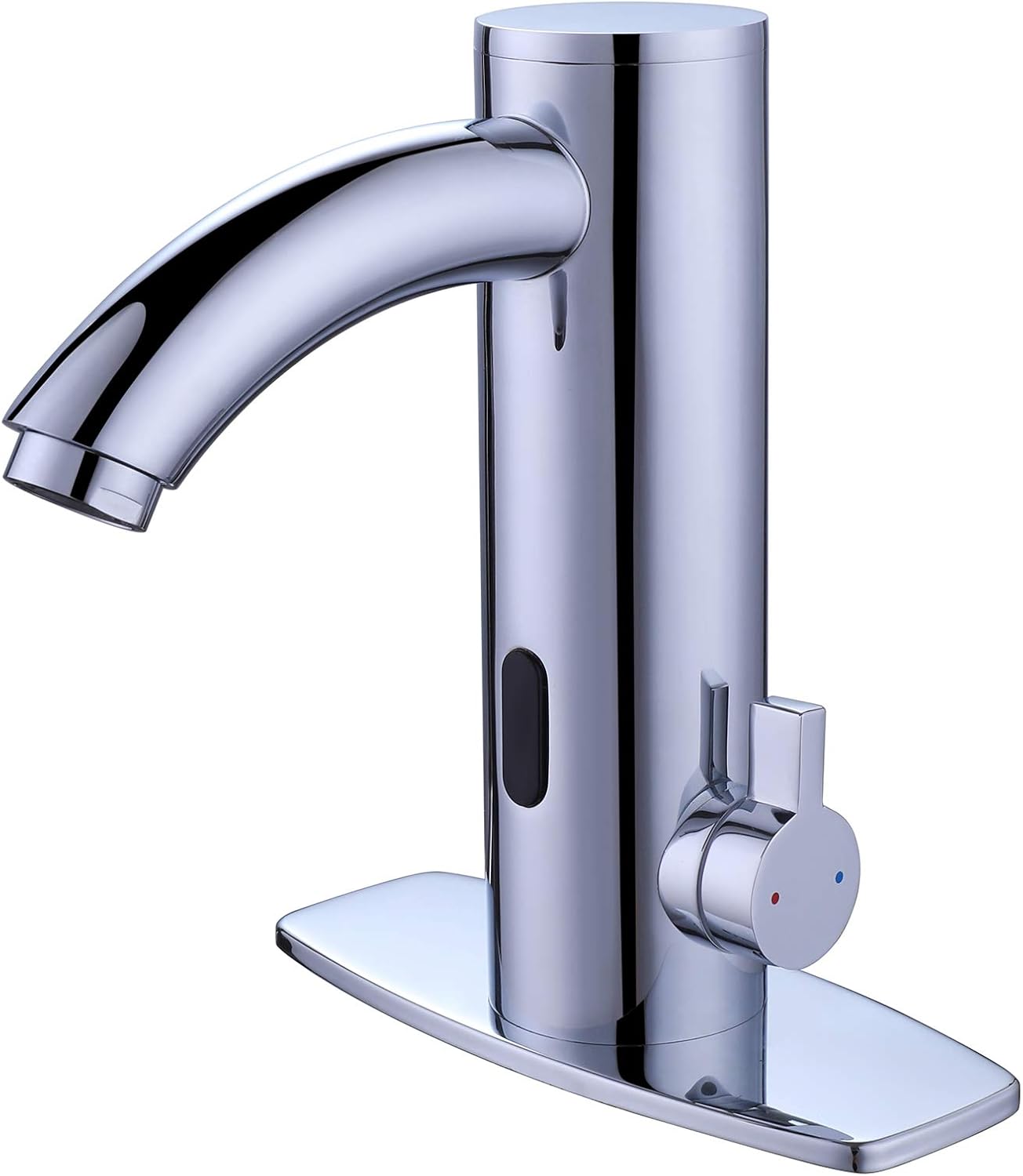 Bathroom Sink Faucets Touchless Sensor Faucet Automatic Smart Single Hole Brass Faucet, Motion Activated Hands-Free Vessel Sink Tap, Easy Installation, Chrome Finish - - 