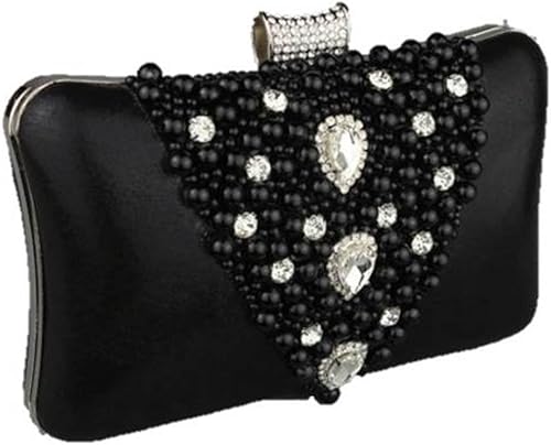 Amazon キラキラ パール ビーズ クラッチバッグ 結婚式 大きめ パーティーバッグ パール パーティーバッグ