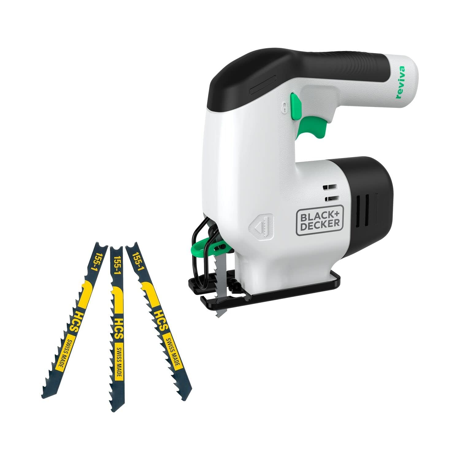 BLACK+DECKER Reviva 12V Jigsaw with 3 Blades REVJ12A3-GB