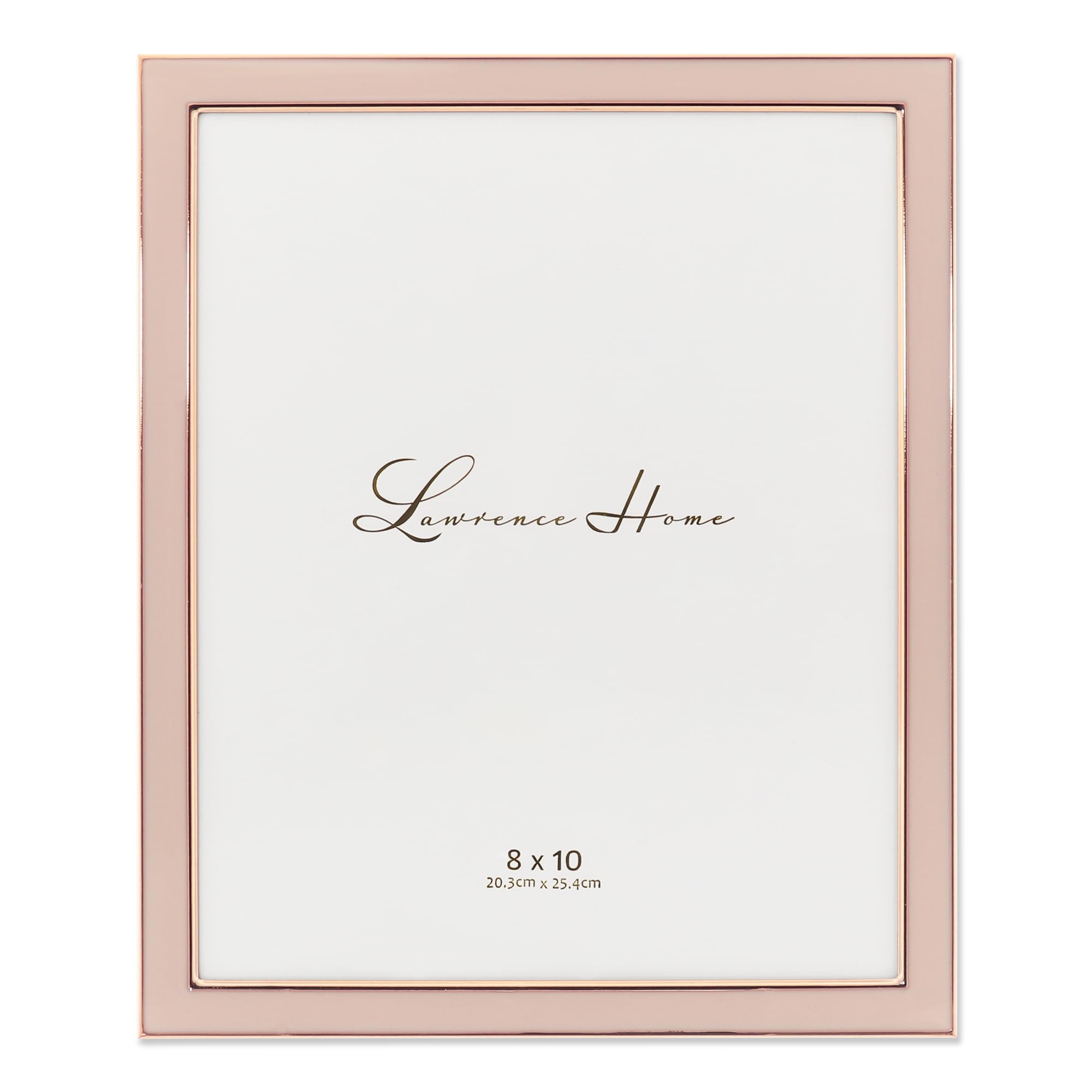 Lawrence Frames Polished Enamel Picture Frame, 8x10, Pink