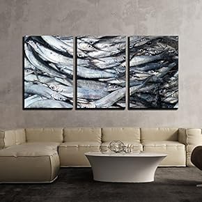 3 Piece Canvas Wall Art - Plenty of Sea Fish - Modern Home Art Stretched and Framed Ready to Hang - 16"x24"x3 Panels