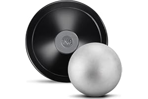 Covzoe 2 Pack Shot Put Ball and Throwing Discus Set, 1 kg Training Discut 13.2 lb Iron Shot Put Track for Outdoor Sports Practice Field Training