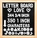 Oak Frame Felt Letter Board with Letters (10