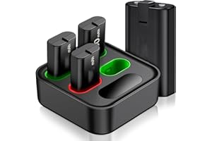 CATZARMOR 4X 3000mWh Rechargeable Xbox Controller Battery Pack Charger,Xbox One Series X Battery Charging Accessories Kit for Xbox One Series S/X, Xbox One/X/S/Elite Controllers