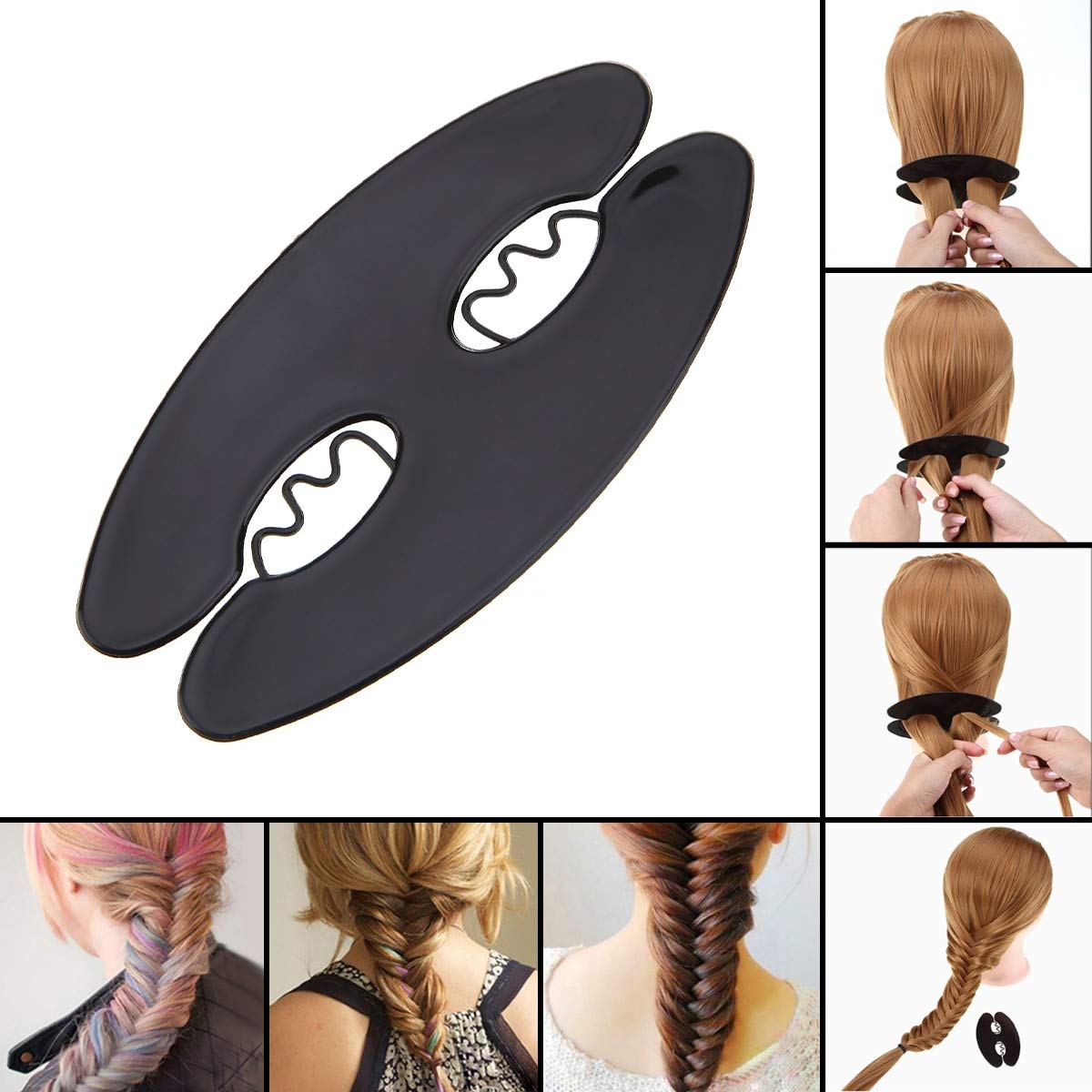 Buy 3nh 1pc Shapedstyling Braider Elastic Partition Easy Braiding