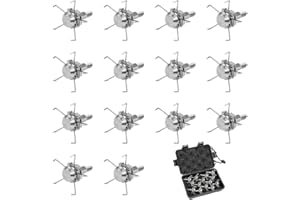 14pcs Hunting Broadheads, Archery Judo Broadheads 100 Grain Points Tips with Storage Box, 4mm Stainless Steel Crossbow Broadh