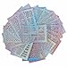 24 Sheets New Nail Hollow Irregular Grid Stencil Reusable Manicure Stickers