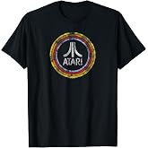 Atari Vintage Distressed Circle Fuji Logo Video Game T-Shirt