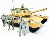 Fycooler Army Tank Toy Friction Powered 4 Soldier Figures Missile Launcher view 1