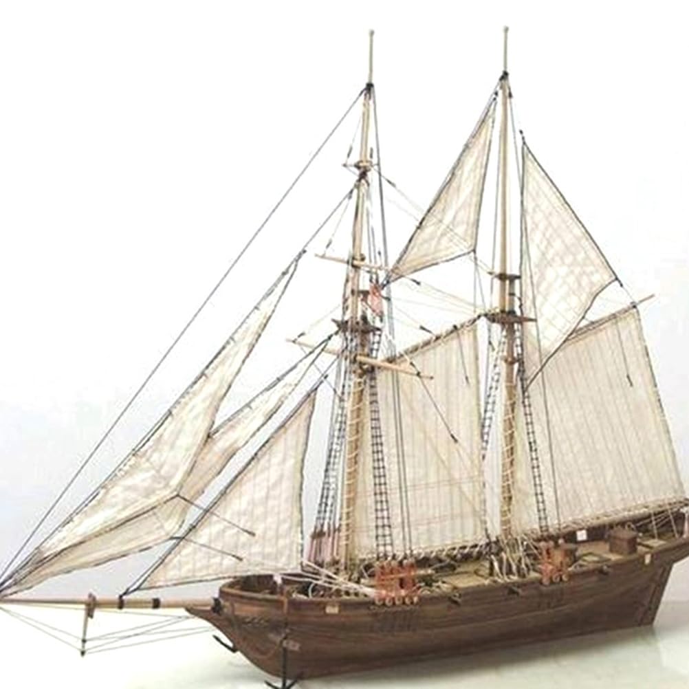 Gonetre DIY Wooden Sailboat Kits, DIY Model Wooden Ship Kit, Sailing Ship Woodcraft Construction Kit, Jigsaw Puzzles Classical Sailing Boats Scale Model for Home