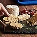VonShef Natural Slate Cheese Tapas Serving Tray with Brushed Gold Handles, 12 Inches x 13.8 Inches