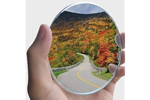 ESreake 2PCS Large Stick-on Convex Blind Spot Mirror, 3.75" HD Glass Big Round Convex Rear View Mirror, Strong Adhesive for Car, Van, SUV and Trucks (3-3/4"(95mm), Frameless)