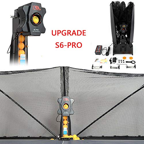 SHZICMY Table Tennis Robot, Motor Upgrade S6-PRO Automatic Table Tennis Robot Auto Ping-Pong Ball Training Practice Machine (US Stock)