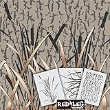 Redleg Camo GKM 3 Piece grass wetland duck camouflage stencil kit 12
