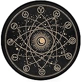 ALAZA Zodiac Sign Geometric Round Area Rug Non-Slip Floor Mat for Dorm Bedroom Living Room Home Decor 3ft Diameter
