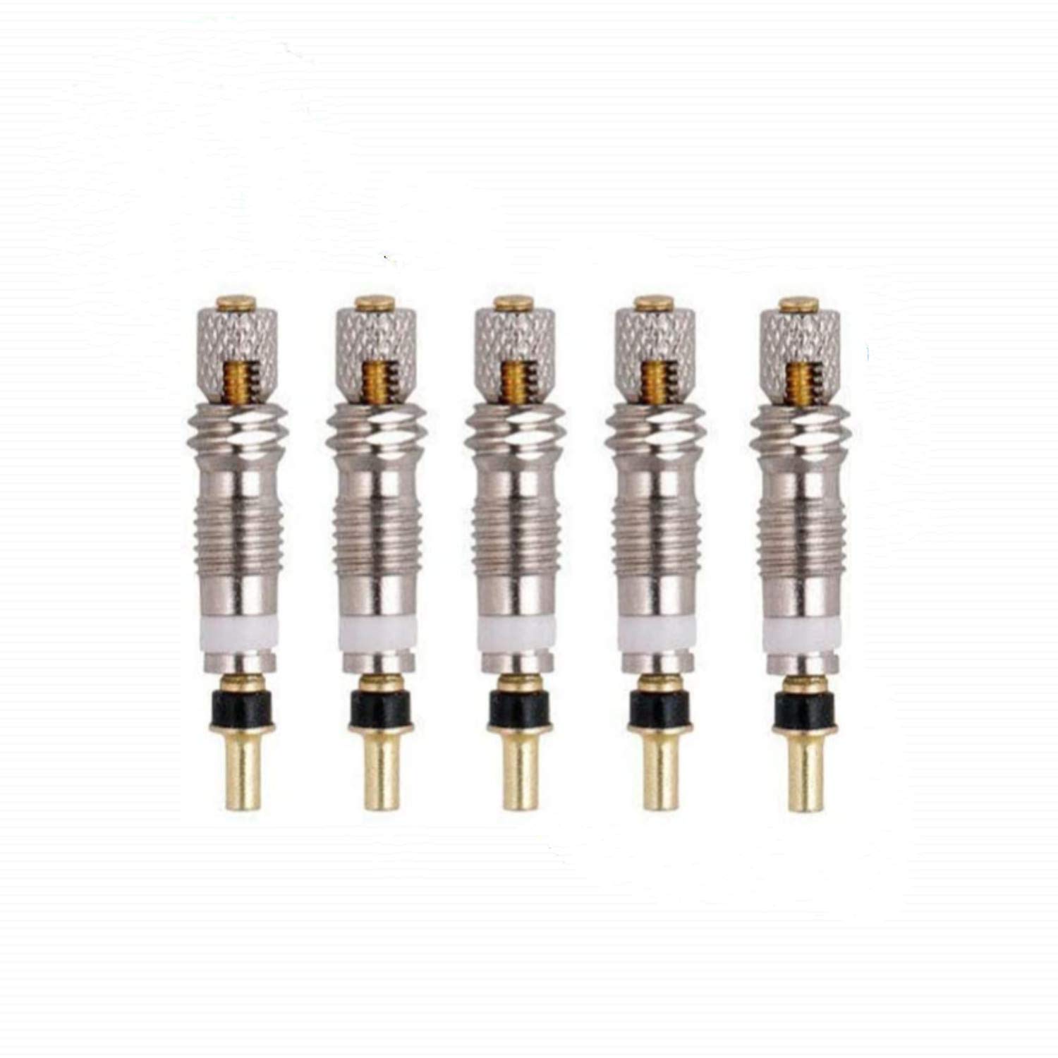 5 Pieces Presta Valve Core Bike Replacement Brass Tubeless Core for Tubeless Road MTB Bike, w/Stan's, Vittoria, Continental, Kenda