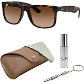 Ray-Ban RB4165 JUSTIN CLASSIC Square Sunglasses with Official Kit