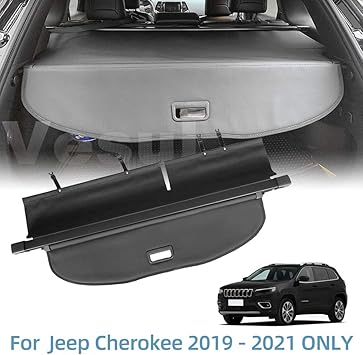 Amazon Com Vesul Retractable Rear Trunk Cargo Cover Fit For Jeep Cherokee 2019 2020 2021 Security Shade Shield Tonneau Cover Anti Peeping Luggage Privacy Screen With Extra Canvas Cover Automotive