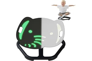 HAPPYMATY Glow-in-The-Dark Elephant Sensory Spinning Chair for Kids, Autism Sensory Toys, Sit and Spin Swivel Seat for Autistic Children, ADHD & Sensory Room Must Haves, Boosts Balance, Ages 3+ (Grey)