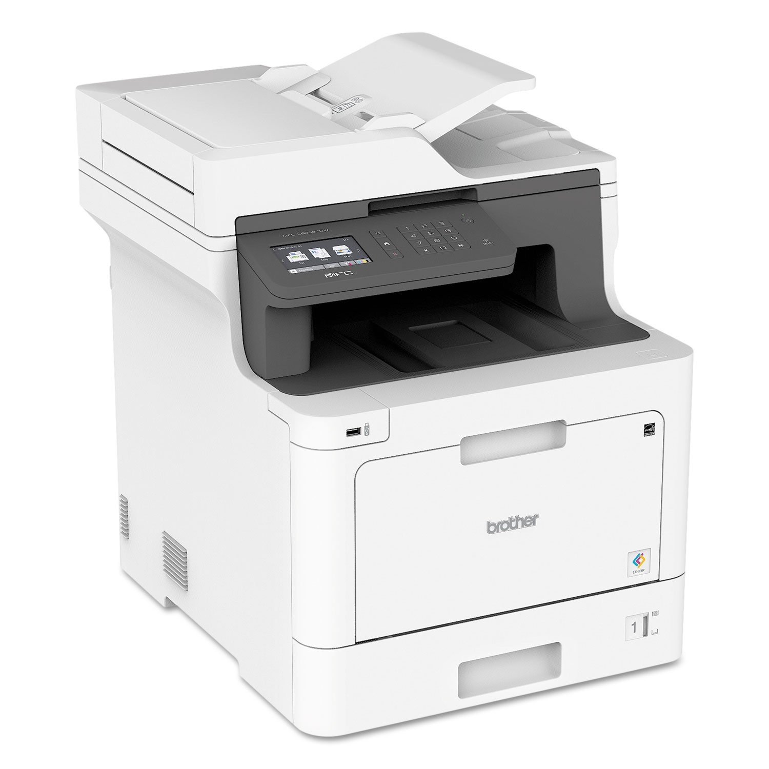 Brother Printer MFCL8610CDW Business Color Laser All-in-One with Duplex Printing and Wireless Networking, White, 21.2