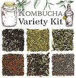 Solstice Kombucha Loose Leaf Tea Variety Kit -Sampler Assortment Features 6 Favorite Hand-Mixed Blends Perfect For Beginner & Enthusiast Brewing - Creates Approx 12-15 Gallons Total