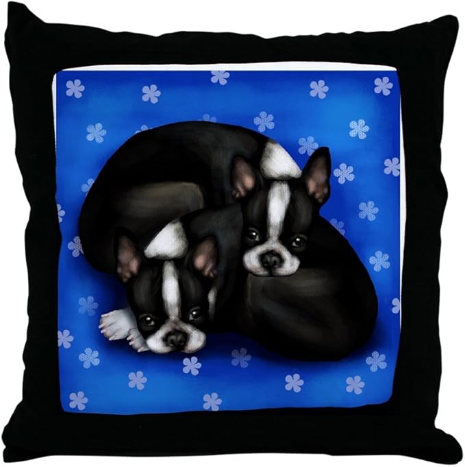 CafePress Boston Terrier Dogs Throw Pillow Throw Pillow