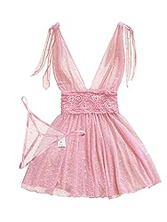 Lilosy Sexy Polka Dots Mesh Sheer Babydoll Chemise